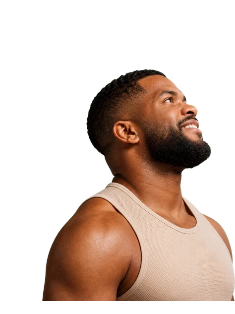 Happy man who lost weight